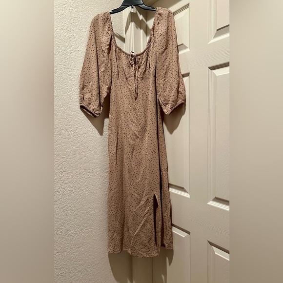 Anko, size 12 AUS/8 USA, tan and black print dress NWT - Picture 2 of 6